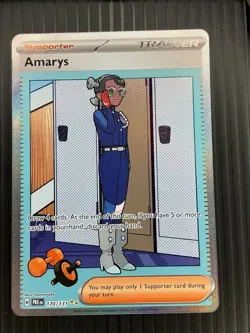 Pokemon Amarys Trainer Full Art Rare Holo Prismatic Evolutions 170/131 NM Fresh! - Image 1