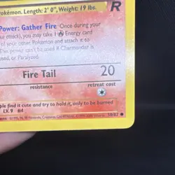 Pokemon Charmander 1st Edition Team Rocket 50/82 Common Regular 40HP - Image 5