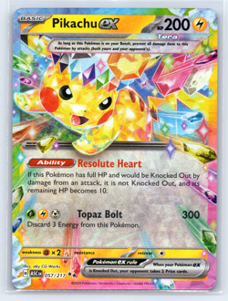 Pikachu ex 057/191 Double Rare Surging Sparks Pokemon NM - Image 1