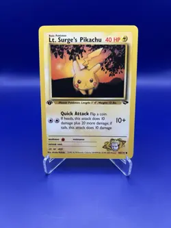 Pokemon TCG Lt. Surge's Pikachu 84/132 1st Edition Gym Challenge English - Image 2