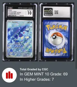 Pokemon Shrouded Fable 067/064 Horsea Illustration Rare Water CGC 10 GEM MINT - Image 1