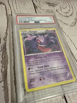 Pokemon XY BREAKTHROUGH COSMOS-CHAMPIONS TIN #60 Gengar HOLO PSA 5 2015 - Image 3
