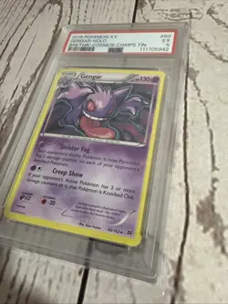 Pokemon XY BREAKTHROUGH COSMOS-CHAMPIONS TIN #60 Gengar HOLO PSA 5 2015 - Image 4
