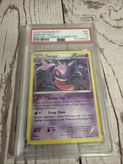Pokemon XY BREAKTHROUGH COSMOS-CHAMPIONS TIN #60 Gengar HOLO PSA 5 2015 - Image 5