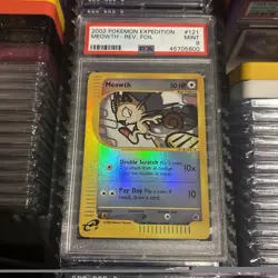 2002 Pokemon Expedition 121 Meowth Reverse PSA 9 Mint - Image 1