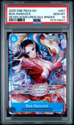 2025 ONE PIECE 051 SEVEN WARLORDS OF THE SEA PROMO CARD BOA HANCOCK PSA 10 - Image 1