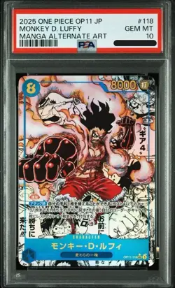 PSA 10 Luffy SEC OP11-118 Manga Alt Art Comic Parallel Fist ONE PIECE Japanese - Image 1