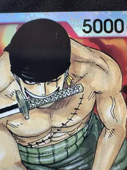 Roronoa Zoro ST01-013 Super Pre-Release One Piece Card Game LP - Image 2