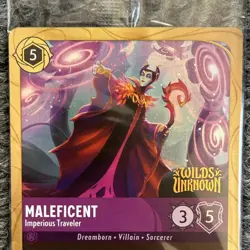 Disney Lorcana Wilds Unknown Maleficent Imperious Traveler 44/P3 Foil - Image 5