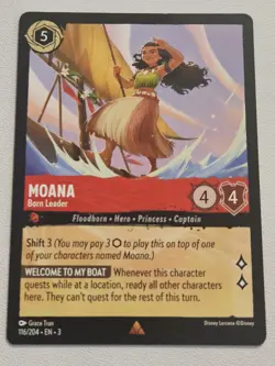 Disney Lorcana - Moana - Born Leader 116/204 - NON Foil Into the Inklands - Image 1