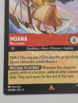 Disney Lorcana - Moana - Born Leader 116/204 - NON Foil Into the Inklands - Image 4