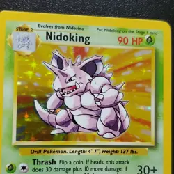 Nidoking Pokemon RARE HOLO Card TCG 11/102 WOTC 1999 LP - Image 4
