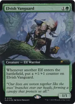 Elvish Vanguard (Extended Art) -Foil Near Mint MTG Secret Lair - Image 1