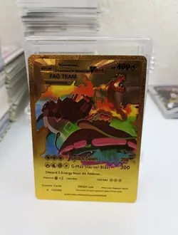 Pokemon Venusaur Charizard Blastoise VMAX Tag Team Gold Foil Fan Art Card - Image 1