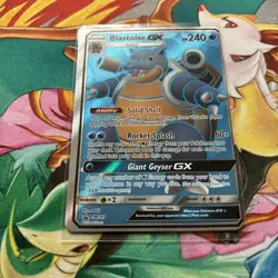 Pokemon TCG Blastoise GX SM189 Promo Holo Card Unbroken Bonds NM/M. Miscut Error - Image 2