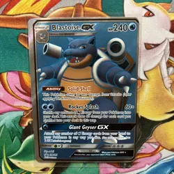 Pokemon TCG Blastoise GX SM189 Promo Holo Card Unbroken Bonds NM/M. Miscut Error - Image 3