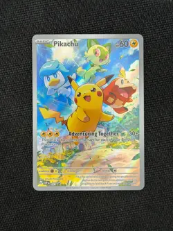 Pokemon TCG Scarlet & Violet Pikachu Promo Holo 027 NM - Image 1