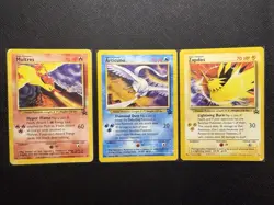 Moltres 21 Articuno 22 Zapdos 23 WOTC Black Star Promo HP Pokemon Set - Image 1