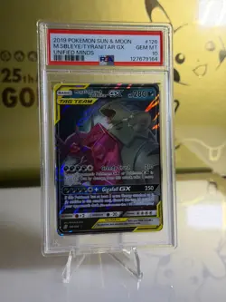 2019 Pokemon Mega Sableye & Tyranitar GX #126 PSA 10 GEM MINT Unified Minds - Image 1