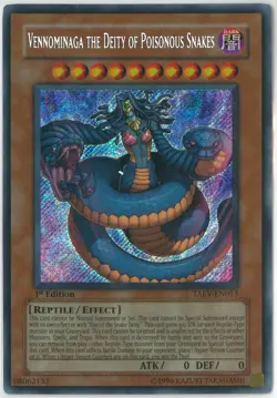 YuGiOh Vennominaga the Deity of Poisonous Snakes Secret 1st TAEV-EN013 English - Image 2