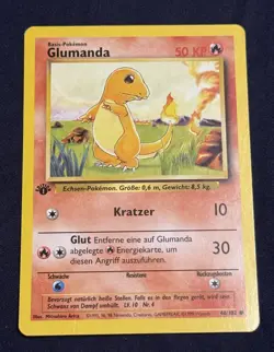 Pokemon TCG 1st Edition Base Set GERMAN Charmander (Glumanda) 46/102 NM - Image 1