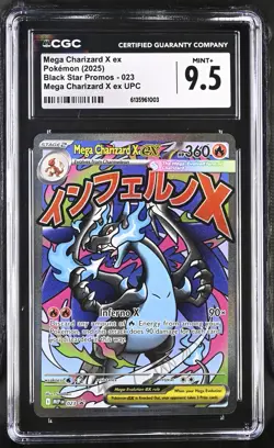 Mega Charizard X ex 023 Black Star Promo CGC 9.5 Pokemon Japanese UPC - Image 1