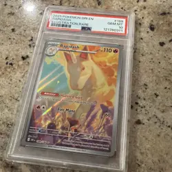 POKEMON 2025 Destined Rivals Illustration Rare RAPIDASH #189 PSA 10 Gem Mint - Image 3