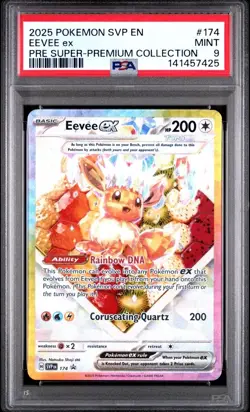 2025 Pokemon Prismatic Evolutions Super Premium Collection EEVEE EX 174 PSA 9 - Image 1
