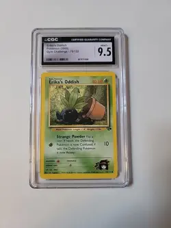 Pokemon Gym Challenge Unlimited Regular Erika's Oddish 70/132 CGC 9.5 PK2979 - Image 1