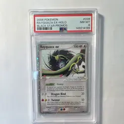 Nintendo 2006 Pokemon Rayquaza ex Black Star Promo #039 Holo PSA 8 - Image 1