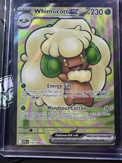 Whimsicott ex 157/086, White Flare, Full Art Double Rare Holo, Pokemon TCG, NM - Image 1