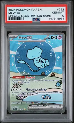 Mew EX 232/091 Special Illustration Rare Paf En-paldean Fates Pokemon PSA 10 Gem - Image 1