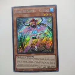 Yugioh RA03-EN016 Secret Six Samurai - Hatsume Secret Rare 1st Edition - Image 1