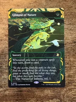 Glimpse of Nature Borderless Secrets of Strixhaven Mystical Archive Foil 53 MtG - Image 1
