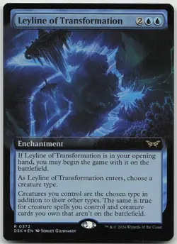 Leyline of Transformation Extended Art FOIL 372 Rare House of Horror NM - Image 1