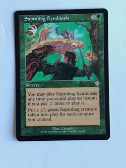 MTG Magic the Gathering English Invasion Saproling Symbiosis NM - Image 1