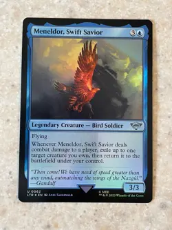 MTG NM Meneldor, Swift Savior Foil [Lord of the Rings] - Image 1