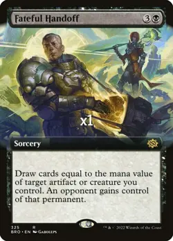 MTG Borderless The Brothers' War BRO Fateful Handoff MINT - Image 1