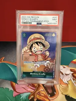 Monkey.D.Luffy (037) (1st Anniversary Tournament) P-037 One Piece Promo PSA 9 - Image 1