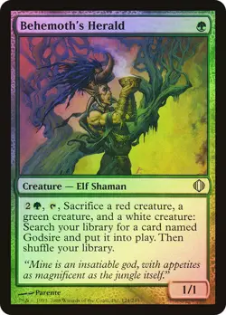 MTG FOIL Behemoth's Herald - Shards of Alara #124 - Image 1