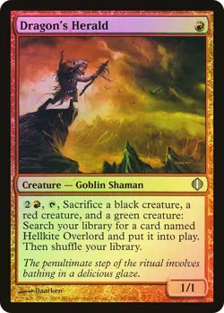 MTG FOIL Dragon's Herald - Shards of Alara #098 - Image 1