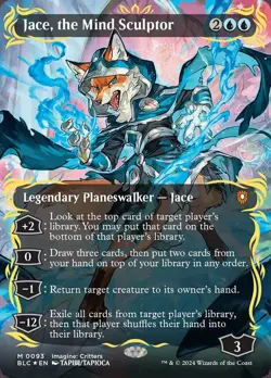 MTG Jace, the Mind Sculptor - Raised Foil - Borderless, NM-Mint, English Command - Image 1