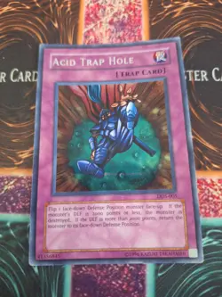 Yugioh Acid Trap Hole DDS-005 Prismatic Secret Rare Unlimited Lightly Played - Image 1