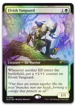 Elvish Vanguard (Extended Art) #762 (Foil) (NM) Secret Lair Drop SLD Magic MTG - Image 1