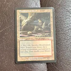 Magic: The Gathering Bloodstained Mire Onslaught 2002 Land Rare English 313/350 - Image 1