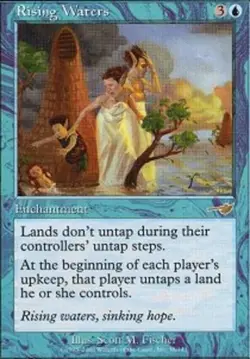 [1x] Rising Waters - Foil Heavy Play, English Nemesis MTG Magic - Image 1