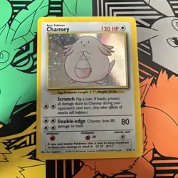 Chansey 3/102 Holo Holo Rare Base Set Unlimited 1999 Pokemon B - Image 1