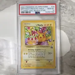 Pokemon ____'s Pikachu Holo #24/53 Celebrations Classic Collection 2021 PSA 10 - Image 1