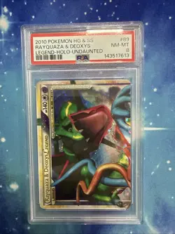 2010 Pokemon Rayquaza & Deoxys Legen Holo Undaunted PSA 8 - Image 1