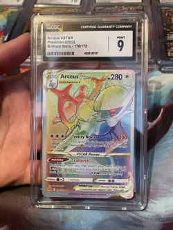 Arceus VSTAR Rainbow Holo 176/172 Brilliant Stars CGC 9 Mint Pokemon Card - Image 1